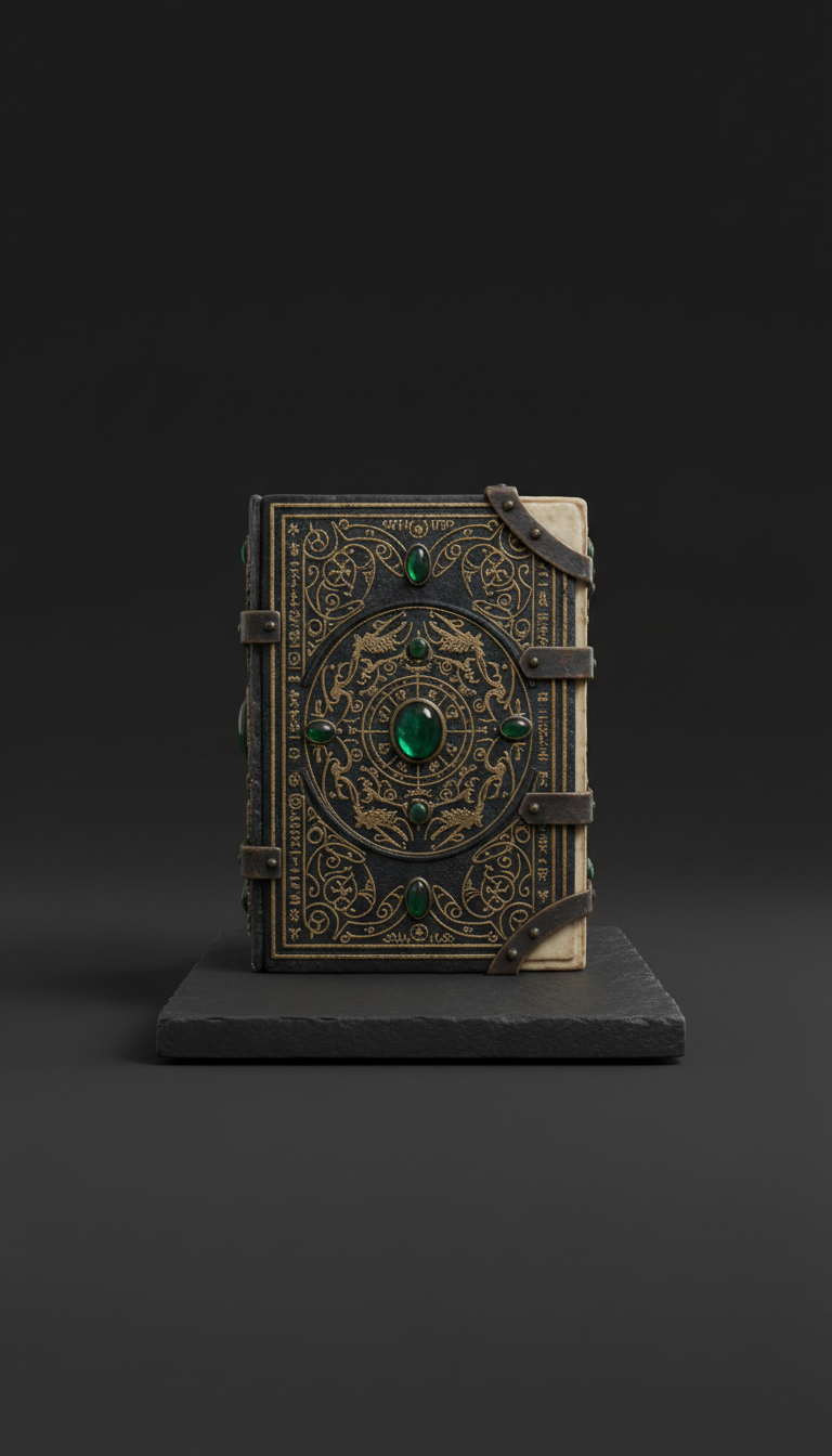 Buchstütze Graviertes Buch, Goldakzent