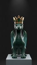 Drachenfigur mit Smaragdkrone
