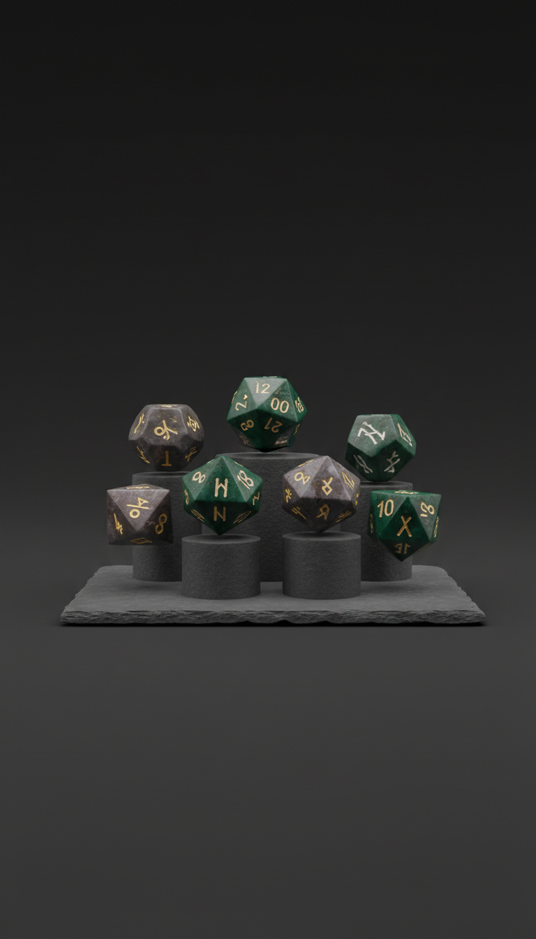 Runenwürfel Set, Präzisionskunststoff