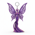 Feen-Schlüsselanhänger Violett 3D-gedruckt