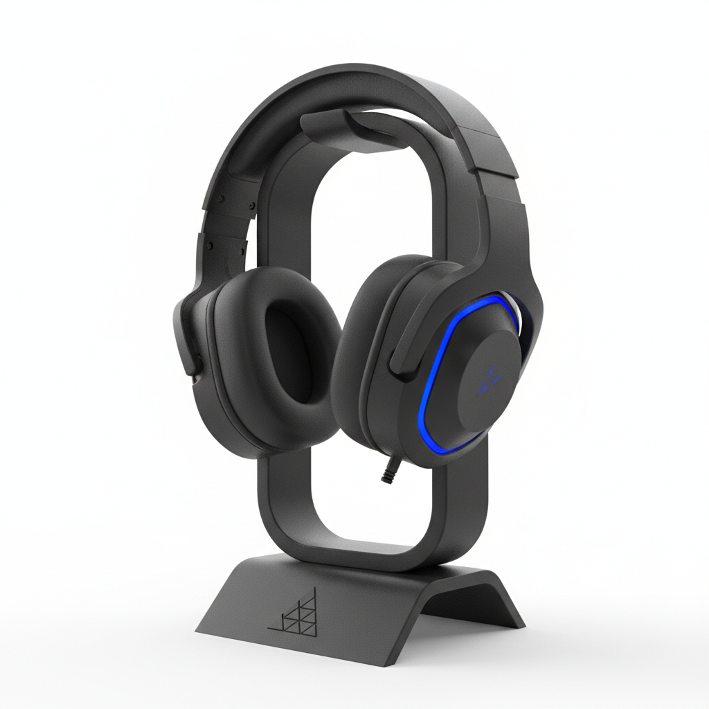 Headset-Halter Schwarz 3D-gedruckt