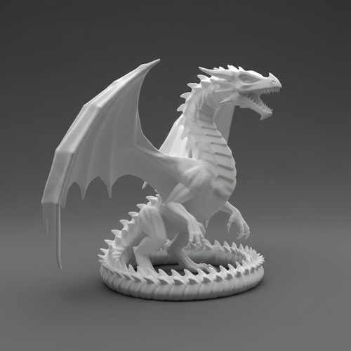 Drachenfigur Classic – Weiß