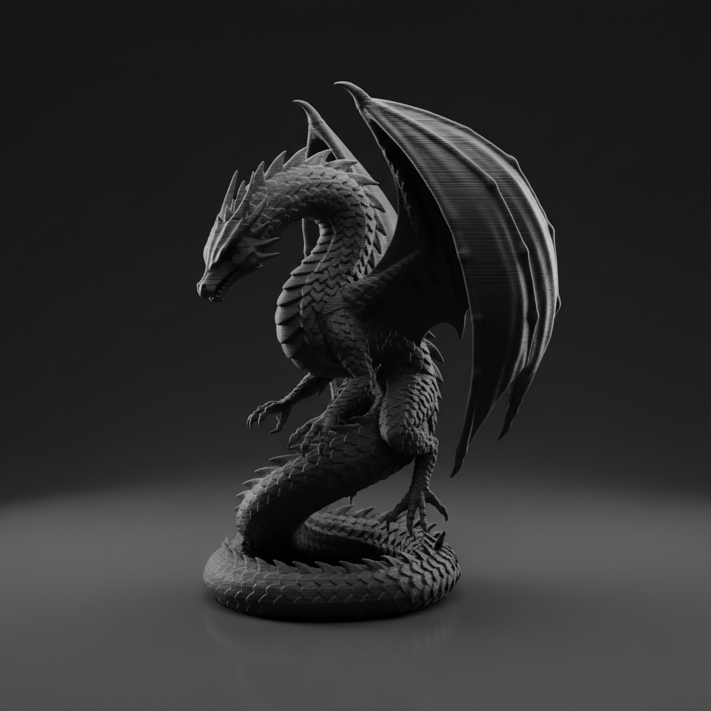 Drachenfigur Classic – Schwarz