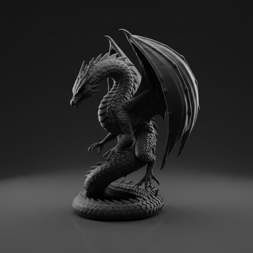 Drachenfigur Classic – Schwarz