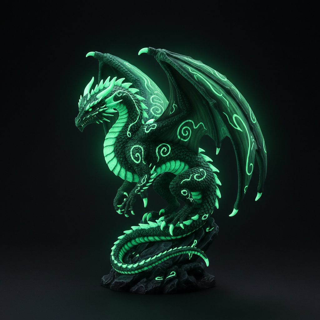 Drachenfigur – Glow Grün