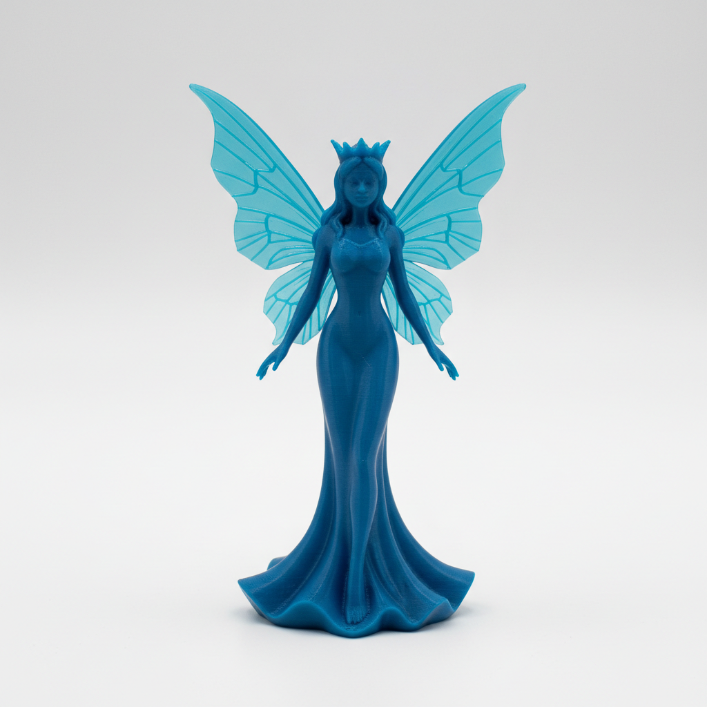 Feenfigur Classic Cyan Blau – 3D-gedruckt von Drachenwerk