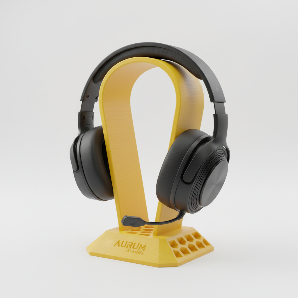 Headset-Halter Color Gelb – 3D-gedruckt von Drachenwerk