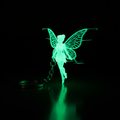 Feen-Schlüsselanhänger Glow Grün 3D-gedruckt leuchtet im Dunkeln