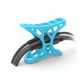 Kabel-Organizer Neon Blau 3D-gedruckt