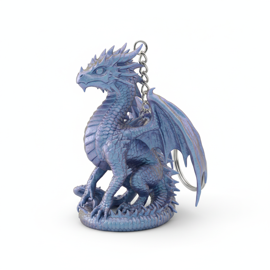 Drachen-Schlüsselanhänger 3D-gedruckt