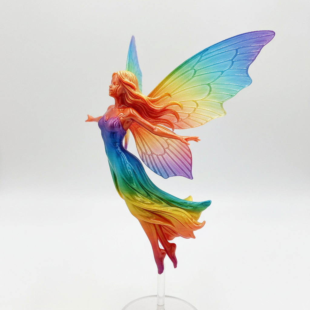 Feenfigur Premium Regenbogen – 3D-gedruckt von Drachenwerk