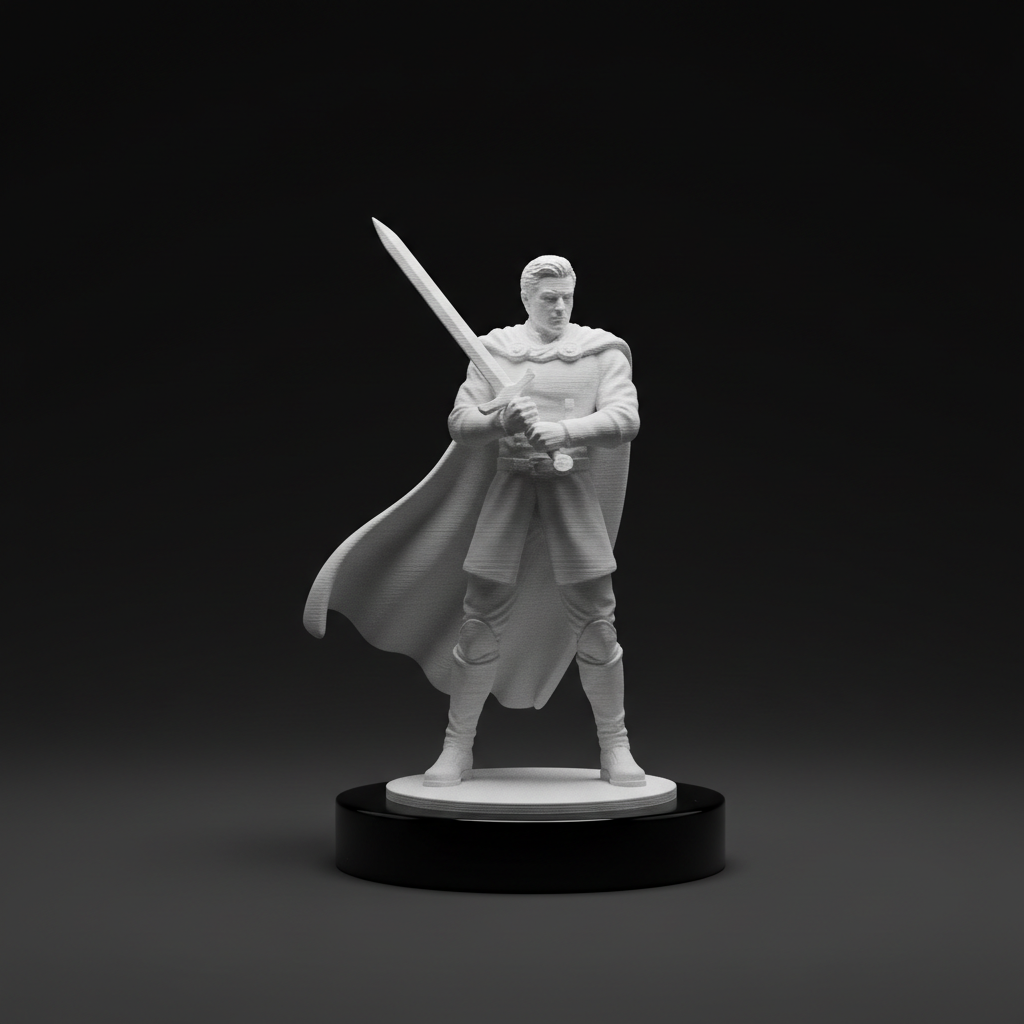 3D-Druck Wunschmotiv – weiße matte Figur