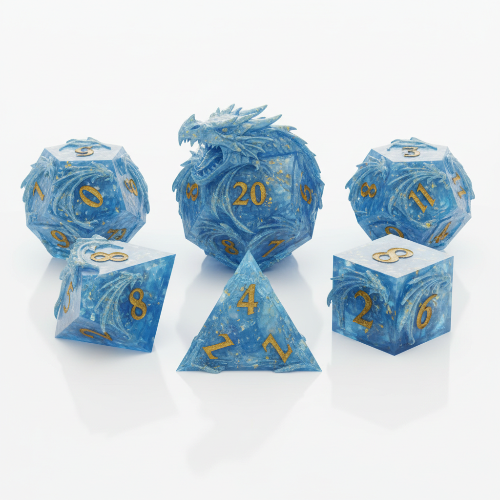 Drachen-Würfelset 3D-gedruckt