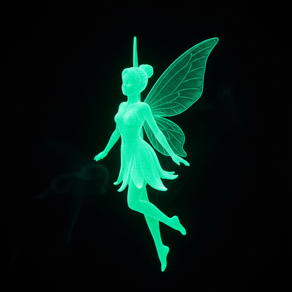 Feenfigur Glow Edition Leuchtend-Grün – 3D-gedruckt von Drachenwerk